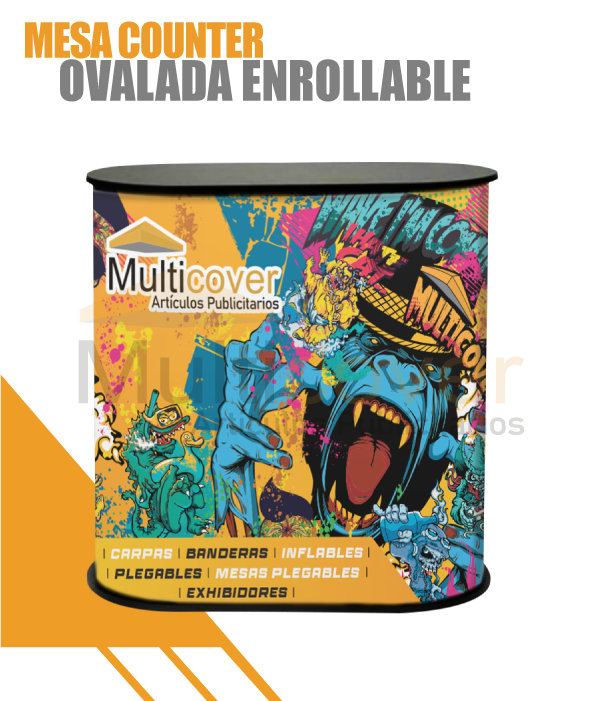 Mesa Counter Ovalada Enrollable