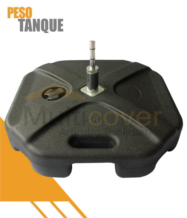 Base tipo tanque para bandera publicitaria