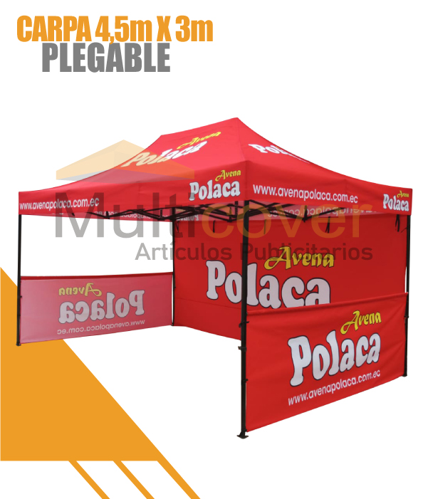Carpa plegable 4.5x3 personalizada para eventos, ferias y activaciones de marca