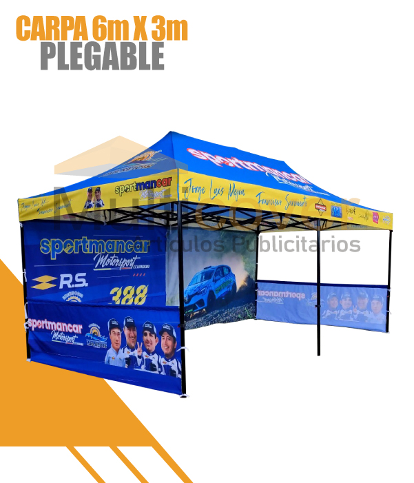 Carpa plegable 6x3 personalizada para eventos, ferias y activaciones de marca